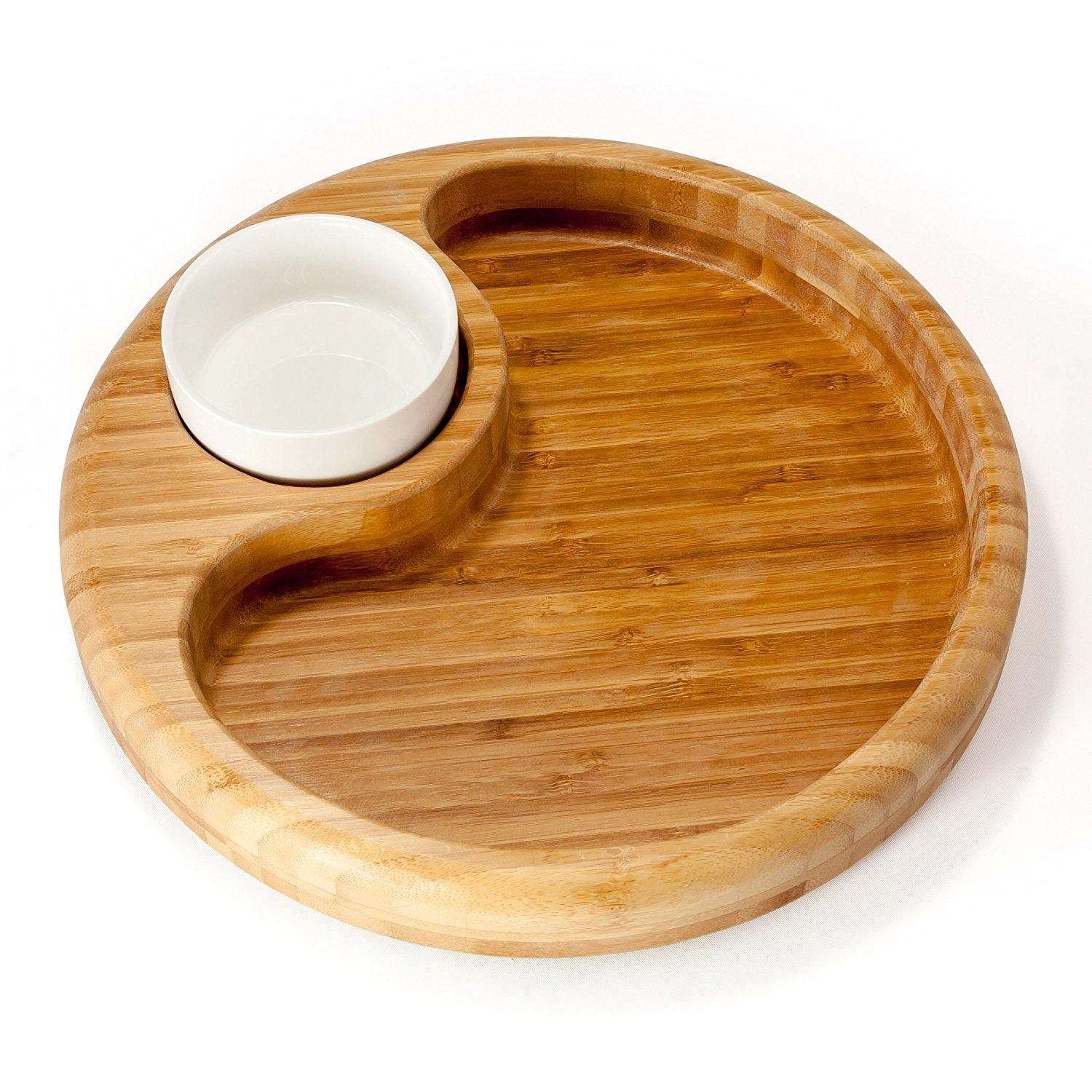 Bamboo Board and Dip Tray