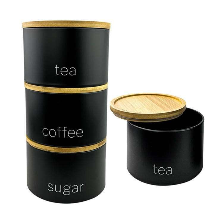Metal Tea Coffee Sugar Canisters