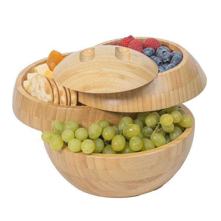 Food Container Sphere Bamboo Bowls