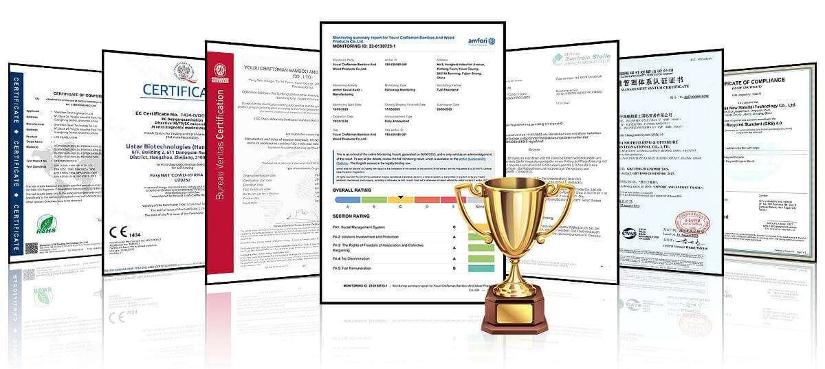 Wholesale Bamboo Products Manufacturer Supplier Muzhuxuan Bamboo factory Certification