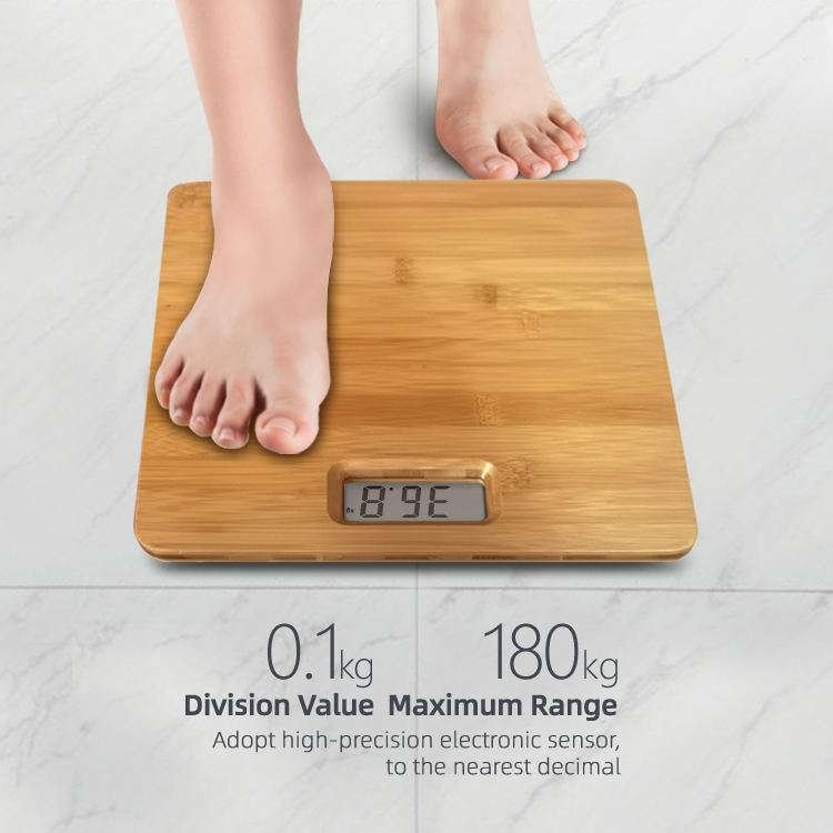 Home 22 Wholesale Digital Bathroom Scale 180 Kg Electronic Made Of Real Bamboo With Display Body Scales 3