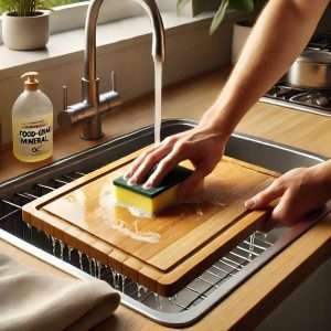 how to clean bamboo cutting board